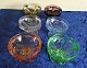 Portion glasses in pressed, colored glass. Set of 
6 glasses from Sweden. 
H 8cm - Ö 10cm