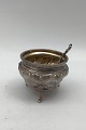 French Silver Salt Cellar + Salt Spoon