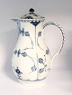 Royal Copenhagen. Blue Fluted, Full lace. Chocolate jug. Model 1026. Height 23 cm. (1 quality). Lid is newer.