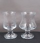 Ship's glassware by Danish Holmegaard. Brandy glasses and port wine glasses.