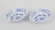 Meissen, Germany. Two oval Blue Onion pattern porcelain bowls.