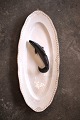 Rare oval Royal Copenhagen fish dish in Princess with gold decorations. 
from 1850-70...