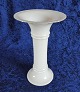 Holmegaard glass art. Vase/candlestick of milk white glass 18.5cms.