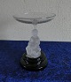 Business card bowl with frozen glass figure H 13 
cm