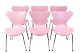 Set Of Six Seven Chairs - Model 3107 - Seven Chair - Lacquered In Pink - Arne 
Jacobsen - Fritz Hansen
Excellent condition

