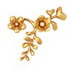 Ole Lynggaard, Copenhagen, 18kt gold flower clasp til two diamonds. Size: 
45x28mm