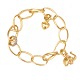 Ole Lynggaard, Copenhagen, 14kt gold Love bracelet with charms. L: 20,5cm