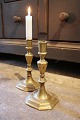 A pair of 18th century brass candlesticks with a really nice patina...