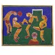 Henry Heerup, 1907-93, oil on canvas. Signed Heerup. Soccer players. Visible 
size: 57x70cm. With frame: 61x74cm