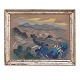 Rita Kernn Larsen, 1904-98, oil on wood. Landscape with mountains. Signed and 
dated 1948. Visible size: 25x35cm With frame: 31x38cm