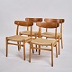 Sæt Af Fire Spisebordsstole - Model CH23 - Teak - Hans J. Wegner - Carl Hansen & 
Søn - 1960erne

