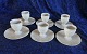 Offenbach without gold Danish B&G porcelain, set of 6 egg cups on fixed saucer.