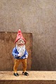 Decorative old painted terracotta Santa Claus with fine patina...