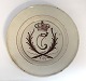 Store Kongensgade faience. Plate decorated in brown with Christian Vll