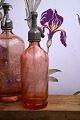 Decorative, rare French mini glass siphon from the beginning of the 20th century 
in pink colored glass...