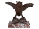 Bronze owl 
figurine on 
marble base
