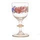 Emaljedekoreret glas. Ca. år 1860. H: 12,5cm