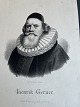 Litografi af Em. Bærentzen - Portræt af Biskop og digter ...