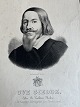 Litografi af Em. Bærentzen - Portræt af Rigsadmiral Ove ...