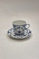 Danam Antik presents: Royal Copenhagen Blue Fluted Full Lace Coffee Cup and Saucer No. 1035