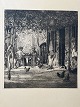 Radering af Viggo Jastrau - Italiensk Vinhus.