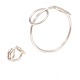 Aabenraa Antikvitetshandel presents: Anni & Bent Knudsen, Denmark, set of sterlingsilver bangle and ring. ...