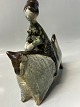 Figurine, ceramic, Girl on horse "Honeymoon"Søholm, Bornholm