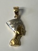 Antik Huset presents: Nefertiti Pendant / Charms in 14 carat Red/white gold with diamondsHeight 2.8 cm