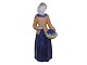 Antik K presents: Large Michael Andersen art pottery figurineFall - Girl with fruits