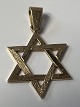 Davidstjerne vedhæng i 14 Kt. guld.Højde 3,3 cm.
