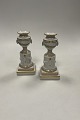 Pair of Royal Copenhagen Flora Danica Candlesticks No. 12365