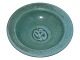 SaxboBowl with green glaze and monkey motif