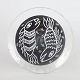 L'Art presents: Ulrica Hydman-Vallien for Kosta Boda, large art glass dish.