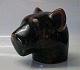 B&G Art Pottery B&G 7027 Panther head 17.5 cm Agnethe Jorgensen