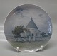 B&G 4810-357-20 Round Church Bornholm 20 cm Signed MH B&G Porcelain handpainted decorative plates