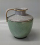 B&G PorcelainB&G 1082-529 Clasic form - pitcher with handle - green crackle with gold 18 cm