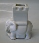 Celadon Dansk Stentøj B&G 2128 hvid Elefant med Howdah 9 x 8 cm