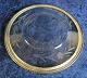 Bottle tray or coaster 15cm in glass with sterling silver rim