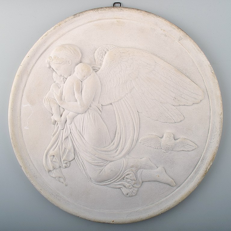 Stort gips fad efter Thorvaldsen.