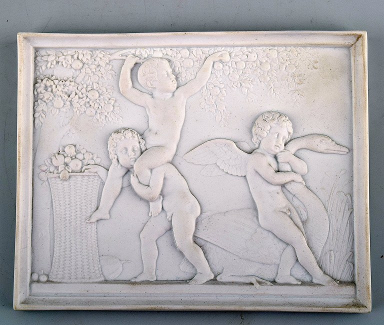 Royal Copenhagen biscuit plaquette efter Thorvaldsen. 