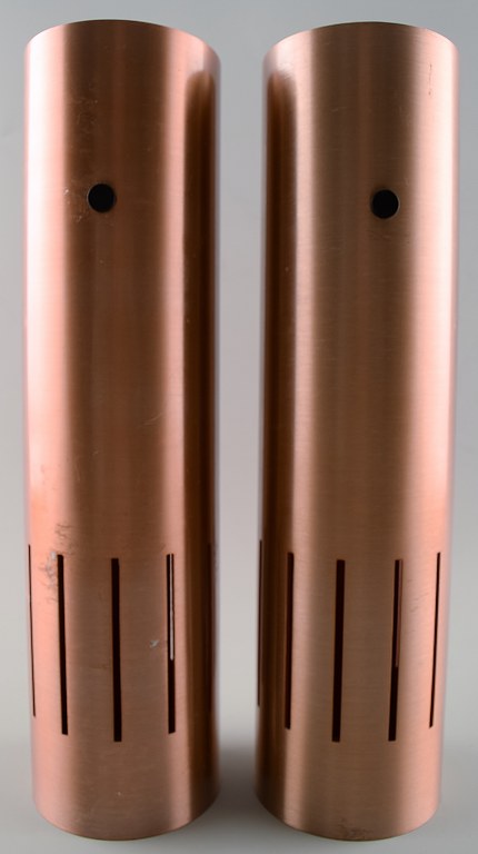 Jo Hammerborg for Fog and Morup. Pair pendants in copper.Danish design, 1960/70´erne.