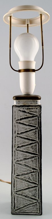 Kähler, Denmark, glazed stoneware table lamp, 1960s.Designed by Nils Kähler.