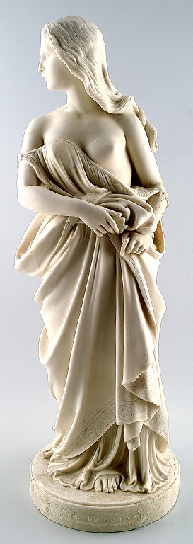 A large Copeland parian figure of Lady Godiva, dated 1870.Modelled by R. Monti.