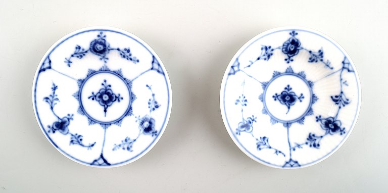 2 Royal Copenhagen Blue fluted No. 1/4Butter pads.