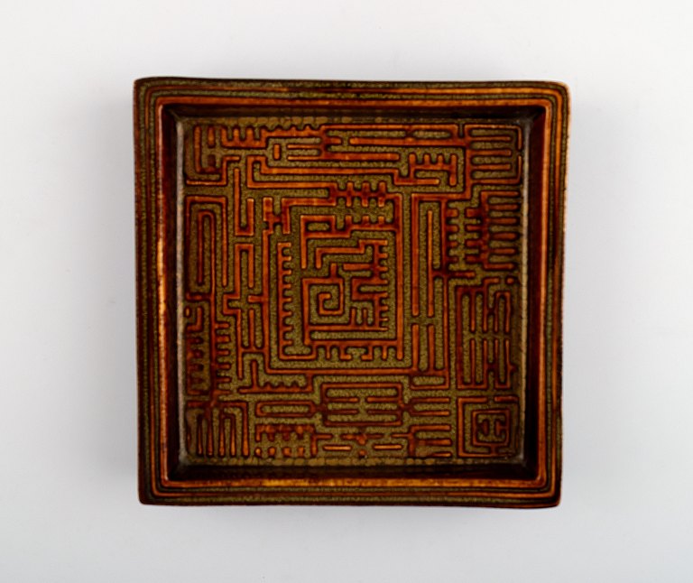 Stig Lindberg, Gustavsberg, Domino dish in ceramics.