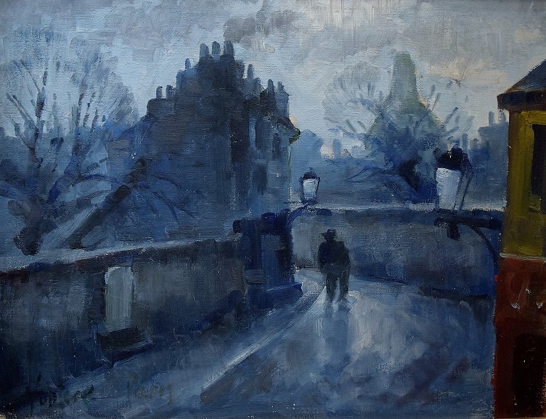 Mogens Vantore (1899-1992). Maleri. Olie på lærred. 