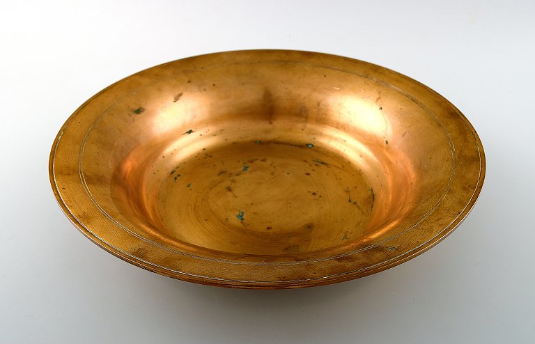 Just Andersen art deco large bronze bowl.Marked Just, B 175.