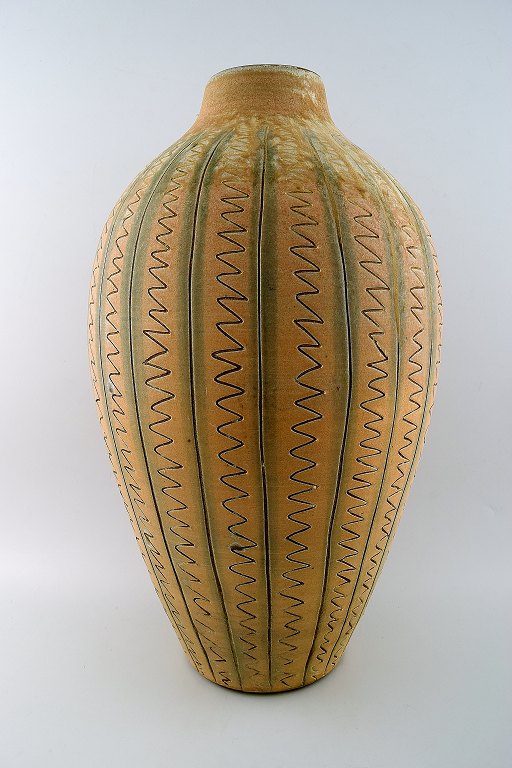 Arthur Andersson for Vallåkra.Monumental ceramic vase in modern design.