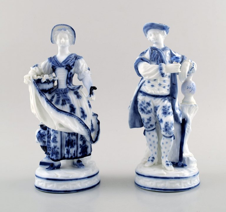 Two antique porcelain figurines, Meissen, 19 c.