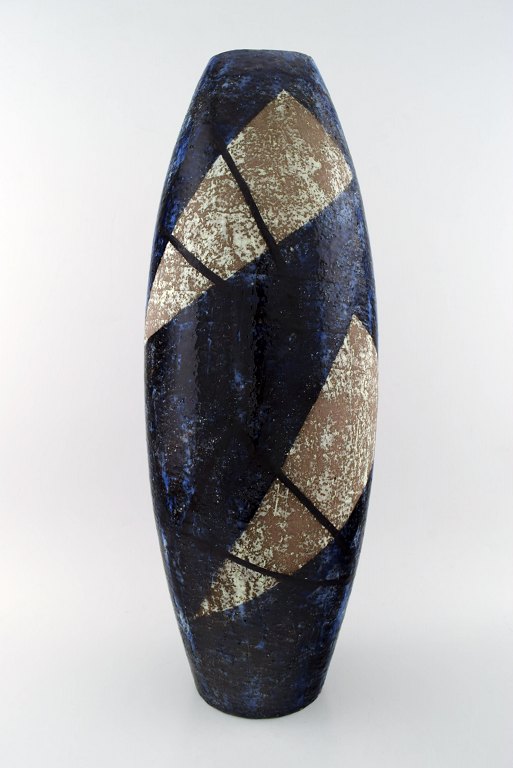 Ingrid Atterberg for Upsala Ekeby large floor vase in ceramics.1950s.